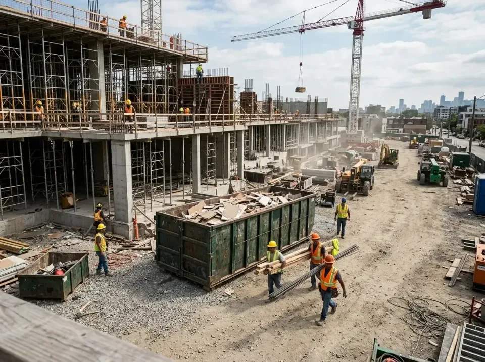 commercial-construction-site-w-002 — frequently asked questions, Low Cost Construction Dumpster Rental in Chaska, MN